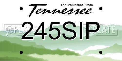 245SIP Tennessee License Plate