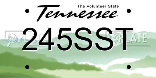 245SST Tennessee License Plate