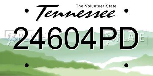 24604PD Tennessee License Plate