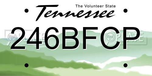 246BFCP Tennessee License Plate