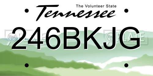 246BKJG Tennessee License Plate