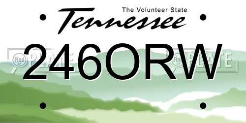 246ORW Tennessee License Plate