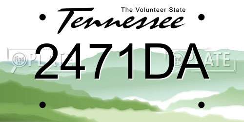 2471DA Tennessee License Plate