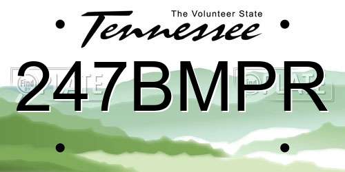 247BMPR Tennessee License Plate