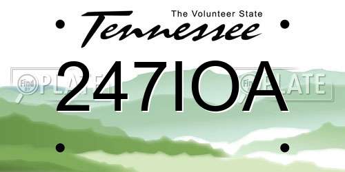 247IOA Tennessee License Plate