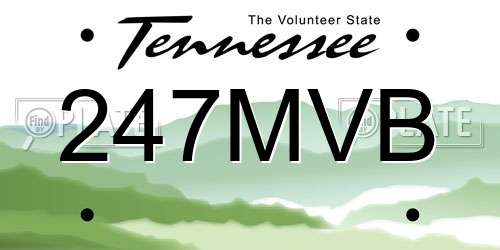 247MVB Tennessee License Plate