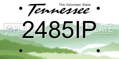 2485IP Tennessee License Plate
