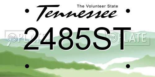 2485ST Tennessee License Plate