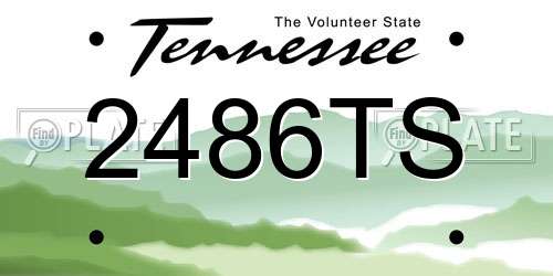 2486TS Tennessee License Plate