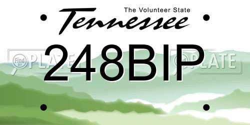 248BIP Tennessee License Plate