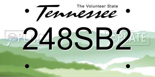 248SB2 Tennessee License Plate