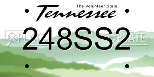 248SS2 Tennessee License Plate