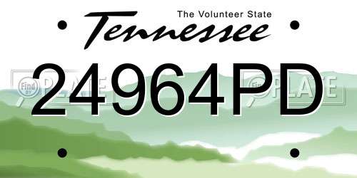 24964PD Tennessee License Plate