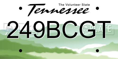 249BCGT Tennessee License Plate