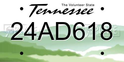 24AD618 Tennessee License Plate