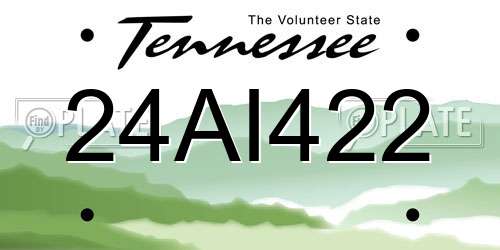 24AI422 Tennessee License Plate