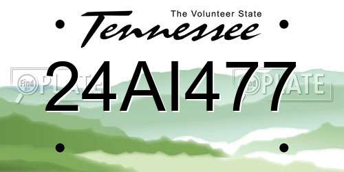24AI477 Tennessee License Plate