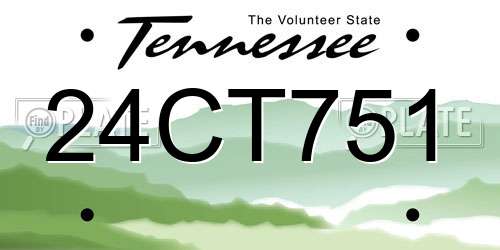 24CT751 Tennessee License Plate