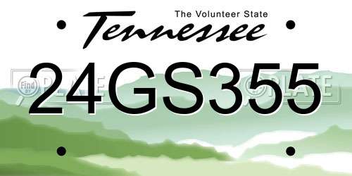 24GS355 Tennessee License Plate