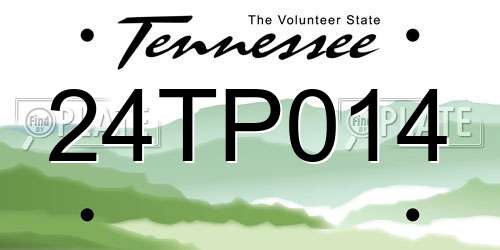 24TP014 Tennessee License Plate