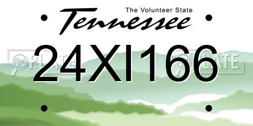 24XI166 Tennessee License Plate