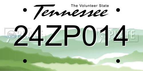 24ZP014 Tennessee License Plate
