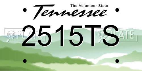 2515TS Tennessee License Plate