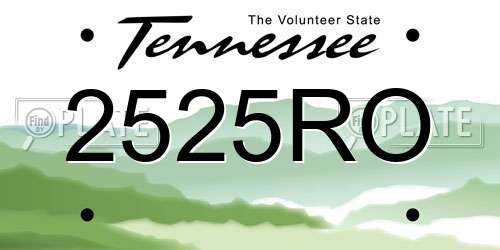 2525RO Tennessee License Plate