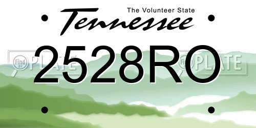 2528RO Tennessee License Plate