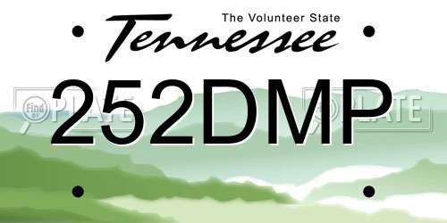 252DMP Tennessee License Plate
