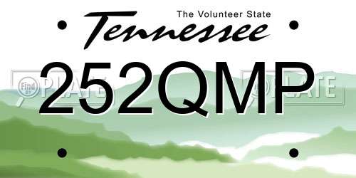 252QMP Tennessee License Plate