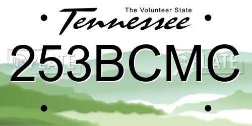 253BCMC Tennessee License Plate