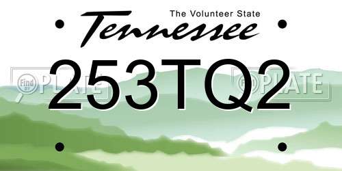 253TQ2 Tennessee License Plate