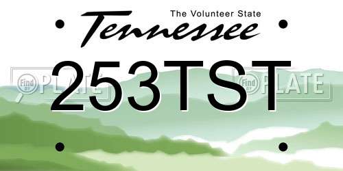253TST Tennessee License Plate