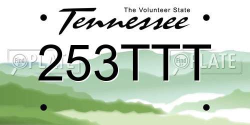 253TTT Tennessee License Plate