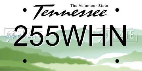 255WHN Tennessee License Plate