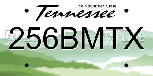 256BMTX Tennessee License Plate