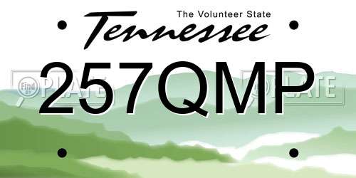 257QMP Tennessee License Plate