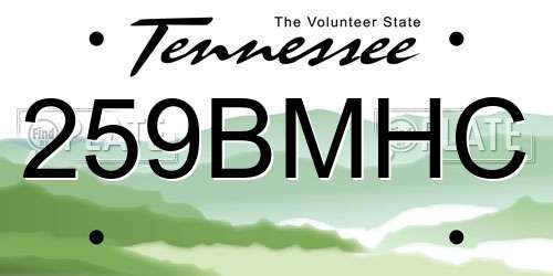259BMHC Tennessee License Plate