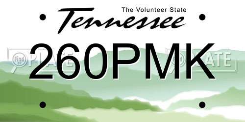 260PMK Tennessee License Plate