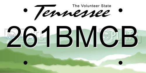 261BMCB Tennessee License Plate