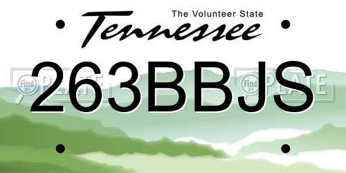 263BBJS Tennessee License Plate