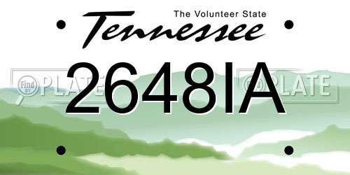 2648IA Tennessee License Plate