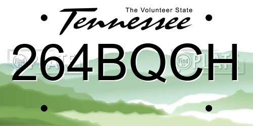 264BQCH Tennessee License Plate