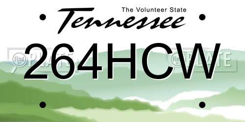 264HCW Tennessee License Plate