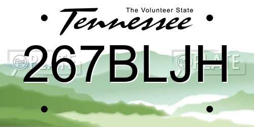 267BLJH Tennessee License Plate