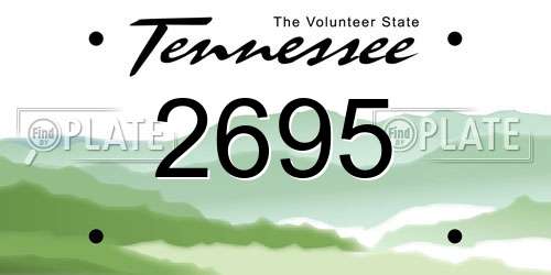 2695 Tennessee License Plate
