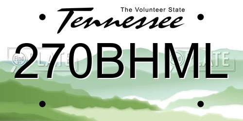 270BHML Tennessee License Plate