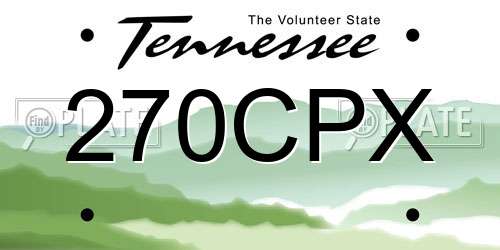 270CPX Tennessee License Plate