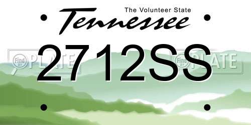 2712SS Tennessee License Plate